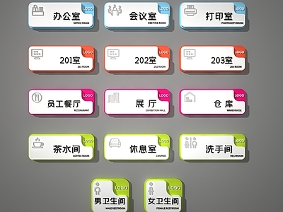 现代办公室导视牌