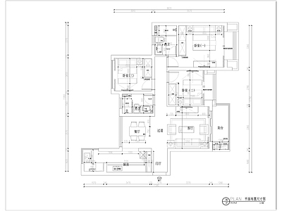 万科现代110平米平层家装装修  施工图