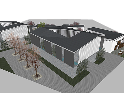 新中式展览馆建筑