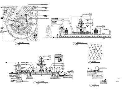 欧式跌水水景 施工图
