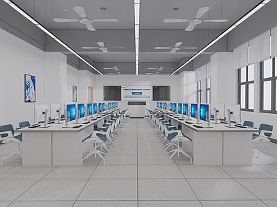 现代简装电脑教室