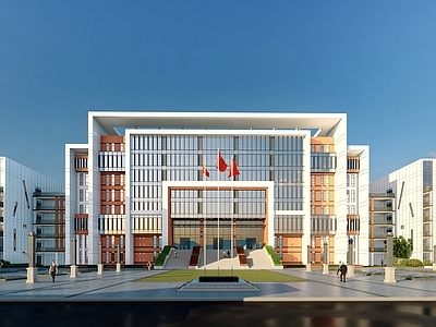 现代图书馆建筑 学校建筑 公共建筑