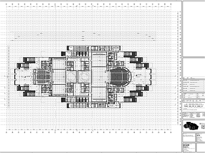 GMP重庆大剧院建筑扩初图 建筑平面图