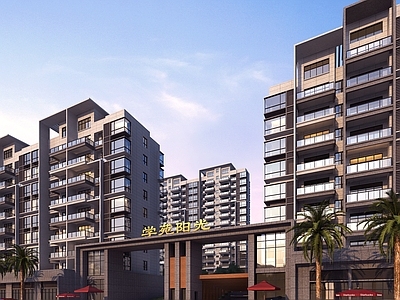 现代住宅小区入口大门
