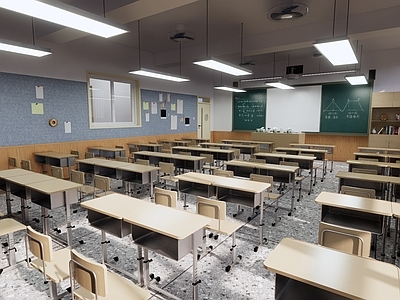 现代学校教室