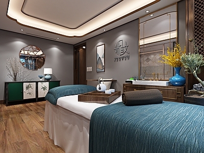 新中式美容SPA店包间