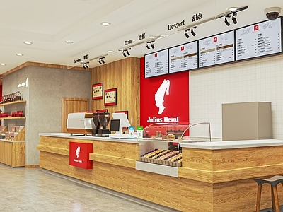 现代甜品店 面包店 蛋糕店 烘焙店 面包柜 展示柜
