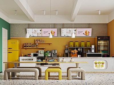 现代奶茶店 甜品店 饮品店 休闲 后厨设备