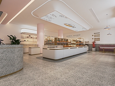 现代烘培店 甜品店 面包店 蛋糕店 面包柜 展示柜
