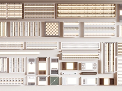 现代格栅灯 浴霸 风暖机