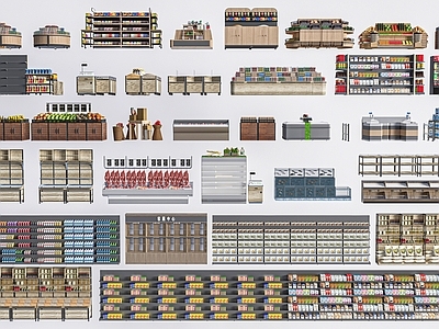 现代超市货架 生鲜冰柜 超市冰柜 收银台 货架 货柜 冷柜