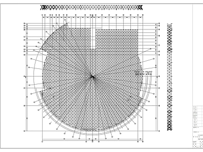 工人文化宫螺栓球网架结构  施工图
