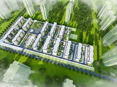 现代小区景观 住宅景观