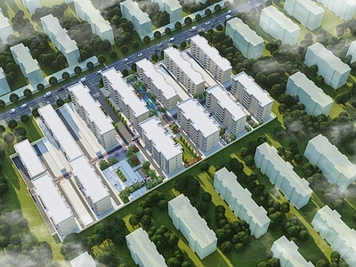 现代小区景观 住宅景观