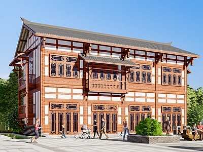 中式仿古商业建筑