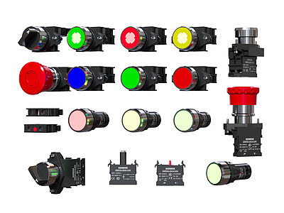 现代按钮开关 指示灯 急停按钮
