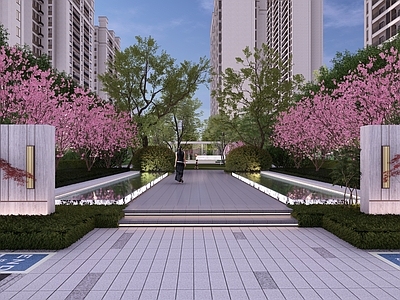 现代小区景观 住宅景观