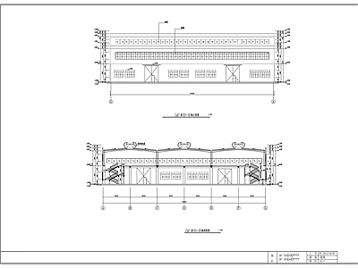 18米双坡三联跨厂房 施工图 工业建筑