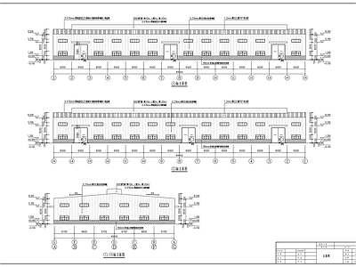 40米跨门式钢架结构厂房建筑 施工图 工业建筑