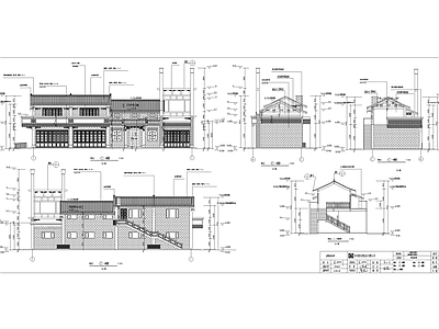 仿古商业建筑 施工图 古建