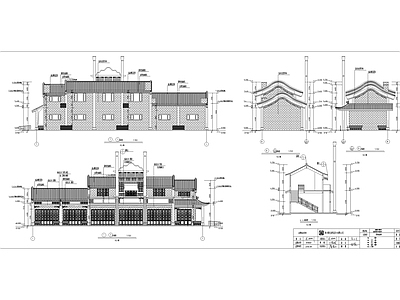 仿古商业建筑 施工图 古建