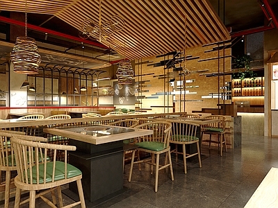 工业风火锅店 商场火锅头店