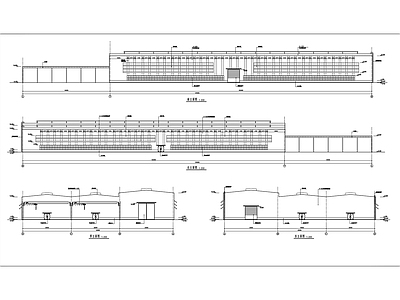 某3连高低跨厂房建筑 施工图 工业建筑