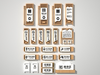 现代导视牌 地产家居 导视标识牌
