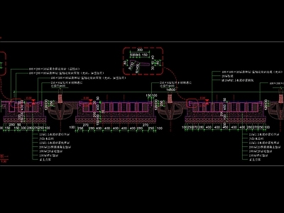 新中式涌泉跌水水景详图 施工图