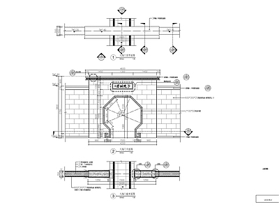 新中式八角门景墙 施工图