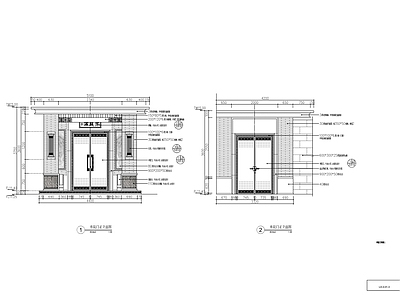 新中式别墅庭院入户大门 施工图 通用节点