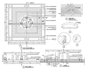 新中式古井大样详图 施工图 景观小品