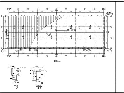 单层门式钢架结构仓库建筑 施工图 工业建筑