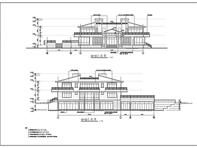 两层休闲别墅建筑 施工图