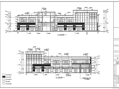 两层商业街建筑 施工图