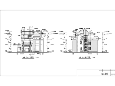 4层别墅建筑  施工图