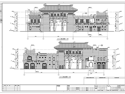 仿古商业建筑 施工图 古建