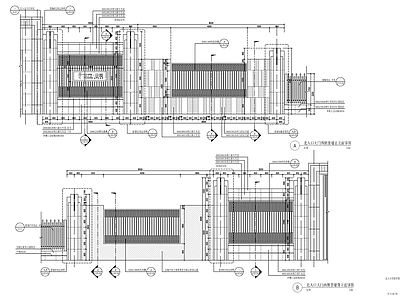 新中式镂空铁艺围墙 施工图