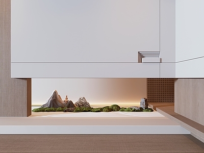 新中式假山造景