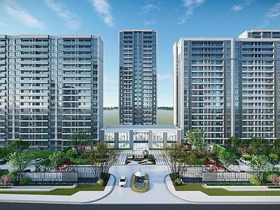 现代小区入口大门