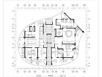 中铁建工程办公室室内装修全套 施工图