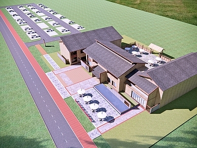 中式展览馆建筑 农村 艺术馆 民俗馆
