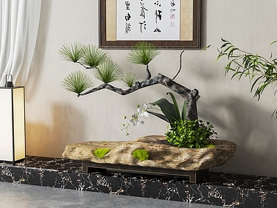 新中式绿植盆景