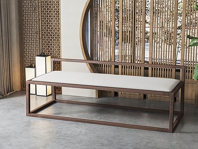 新中式床尾凳