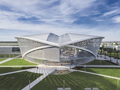 现代风格展览馆建筑