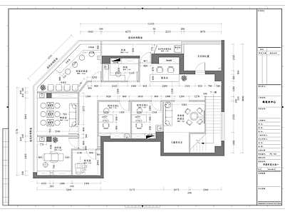 眼镜店室内装修平面系统 施工图