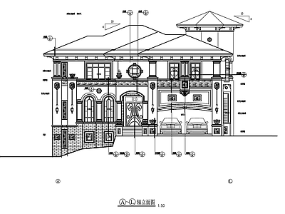 现代独栋别墅建筑 施工图