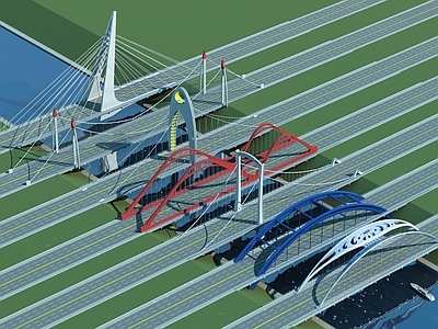 现代大桥 高架桥 立交桥 桥 拉锁桥 公路大桥 跨海大桥