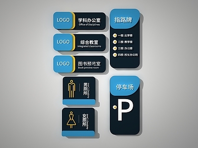 现代校园导视牌