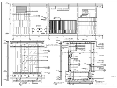 新中式主入口大门 施工图